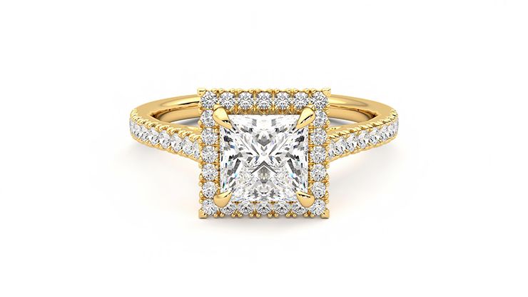 Taylor & Hart Allure Princess Engagement Ring 360 degree image 0