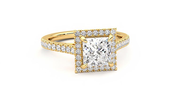 Taylor & Hart Allure Princess Engagement Ring 360 degree image 3