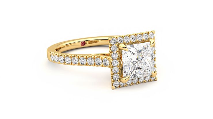 Taylor & Hart Allure Princess Engagement Ring 360 degree image 5