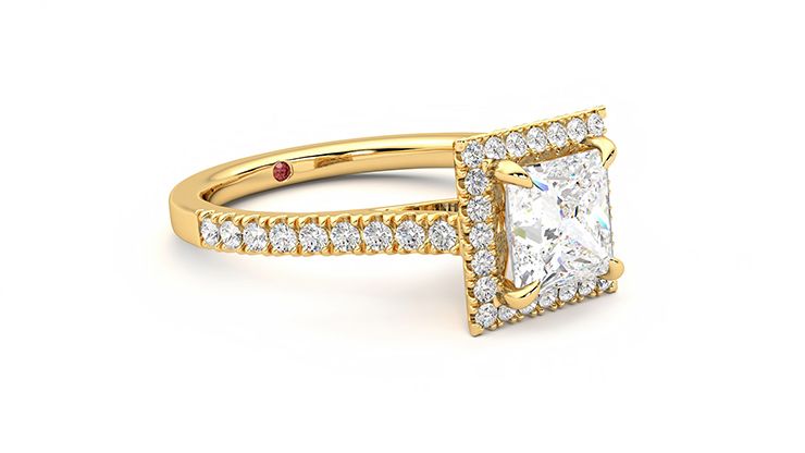 Taylor & Hart Allure Princess Engagement Ring 360 degree image 6
