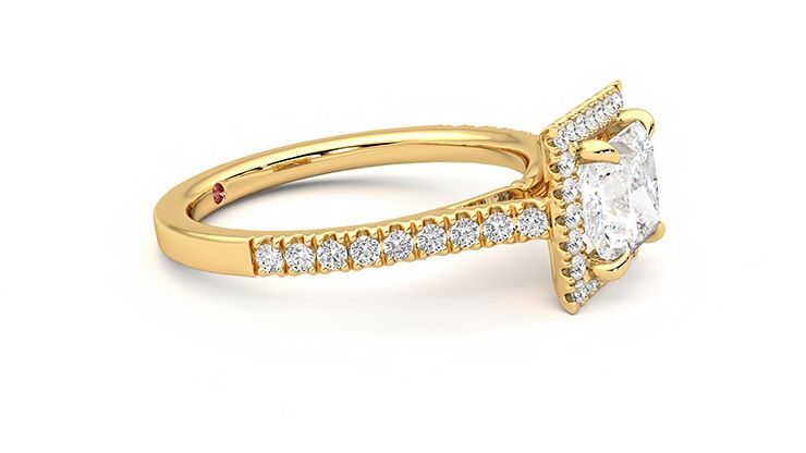 Taylor & Hart Allure Princess Engagement Ring 360 degree image 8