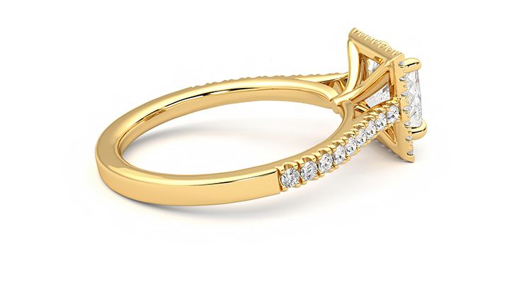 Taylor & Hart Allure Princess Engagement Ring 360 degree image 11