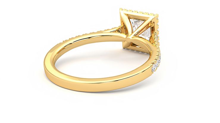 Taylor & Hart Allure Princess Engagement Ring 360 degree image 13