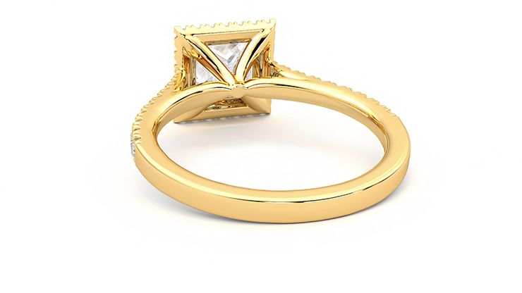 Taylor & Hart Allure Princess Engagement Ring 360 degree image 16