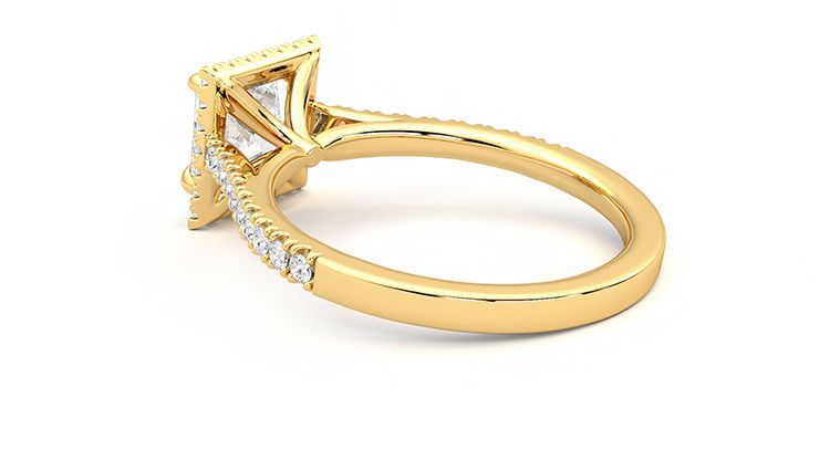 Taylor & Hart Allure Princess Engagement Ring 360 degree image 18