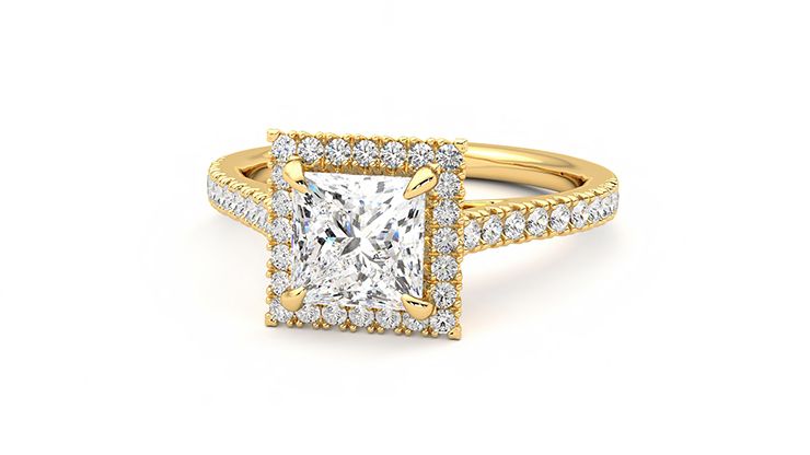 Taylor & Hart Allure Princess Engagement Ring 360 degree image 27