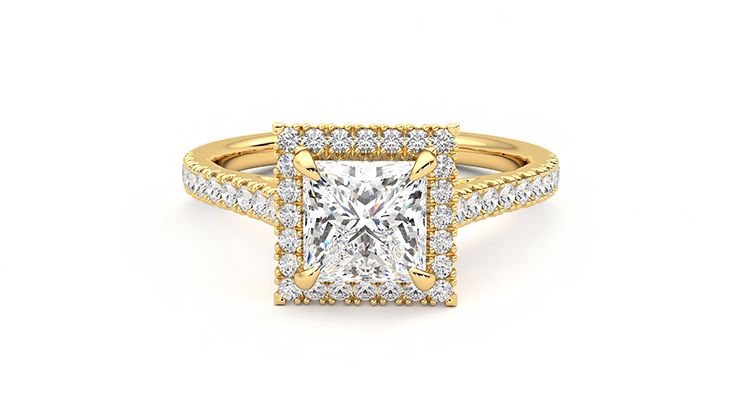 Taylor & Hart Allure Princess Engagement Ring 360 degree image 29