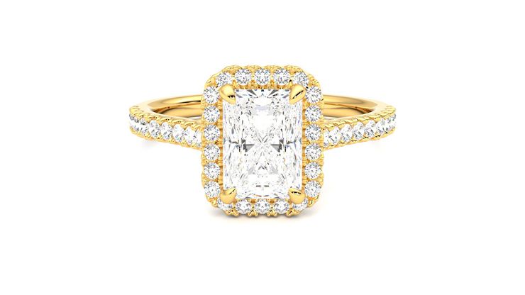 Taylor & Hart Allure Radiant Engagement Ring 360 degree image 0