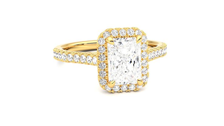 Taylor & Hart Allure Radiant Engagement Ring 360 degree image 3