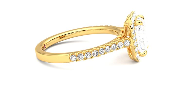Taylor & Hart Allure Radiant Engagement Ring 360 degree image 9
