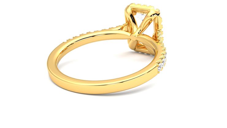 Taylor & Hart Allure Radiant Engagement Ring 360 degree image 13