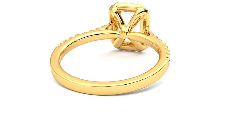 Taylor & Hart Allure Radiant Engagement Ring 360 degree image 14
