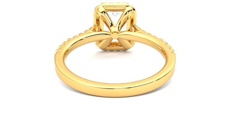 Taylor & Hart Allure Radiant Engagement Ring 360 degree image 15