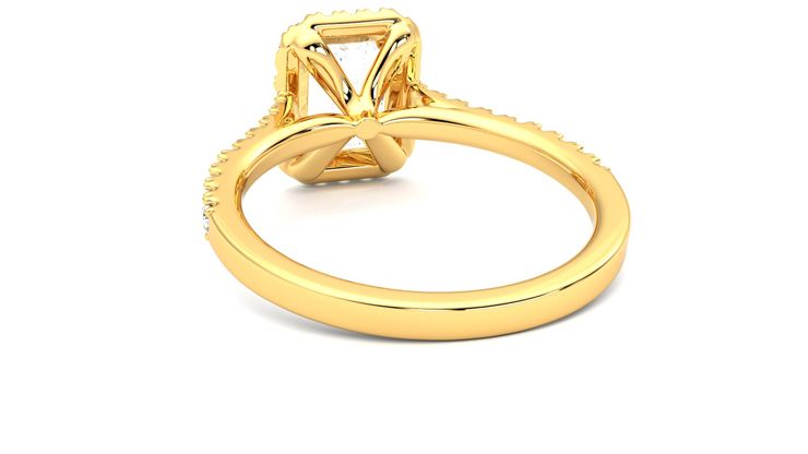 Taylor & Hart Allure Radiant Engagement Ring 360 degree image 16