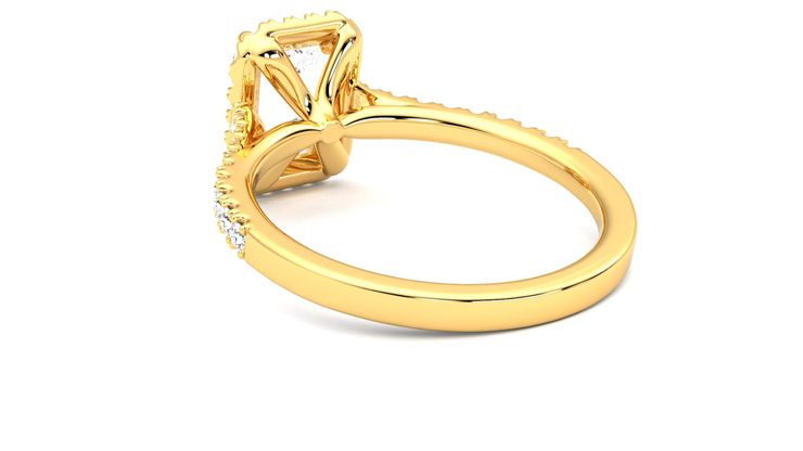 Taylor & Hart Allure Radiant Engagement Ring 360 degree image 17