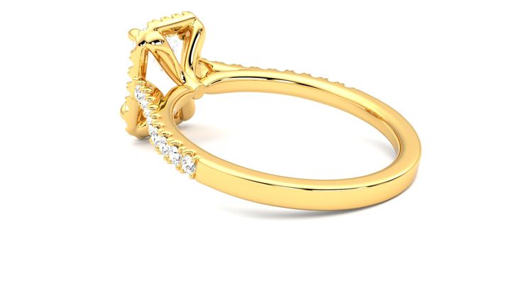 Taylor & Hart Allure Radiant Engagement Ring 360 degree image 18