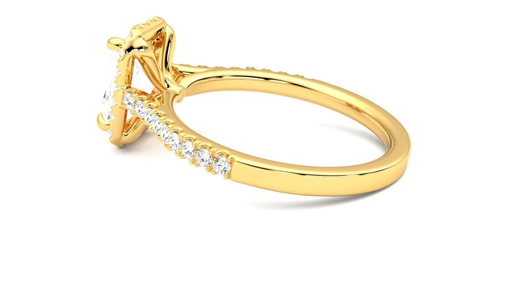 Taylor & Hart Allure Radiant Engagement Ring 360 degree image 19