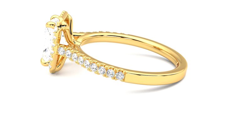 Taylor & Hart Allure Radiant Engagement Ring 360 degree image 20