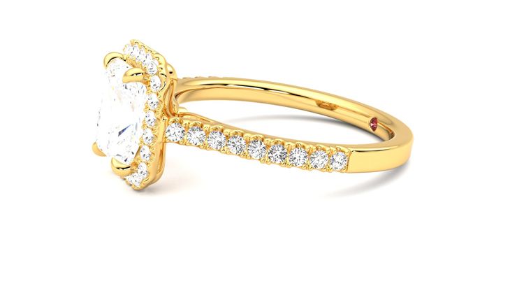 Taylor & Hart Allure Radiant Engagement Ring 360 degree image 22