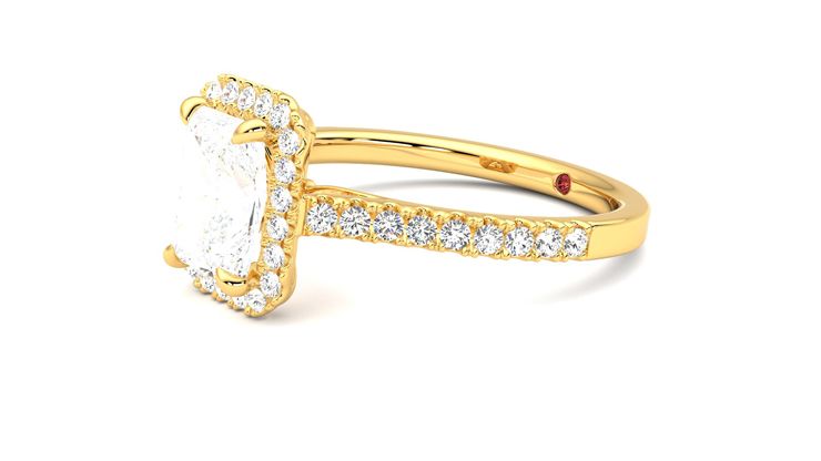Taylor & Hart Allure Radiant Engagement Ring 360 degree image 23