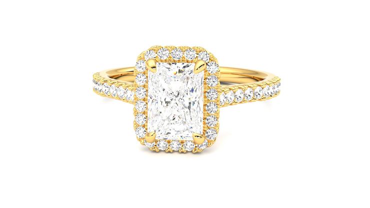 Taylor & Hart Allure Radiant Engagement Ring 360 degree image 28