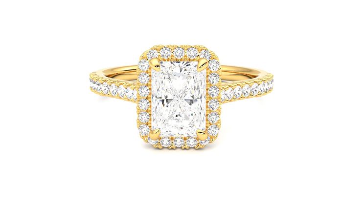 Taylor & Hart Allure Radiant Engagement Ring 360 degree image 29