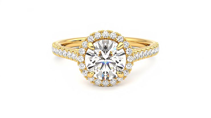 Taylor & Hart Allure Round Engagement Ring 360 degree image 0