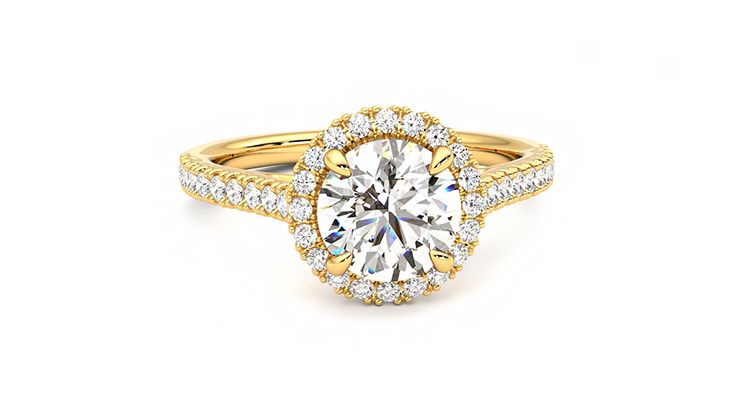 Taylor & Hart Allure Round Engagement Ring 360 degree image 2