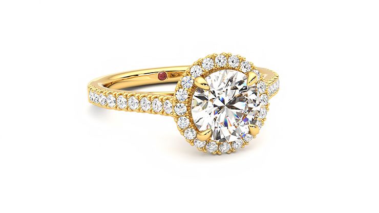 Taylor & Hart Allure Round Engagement Ring 360 degree image 4
