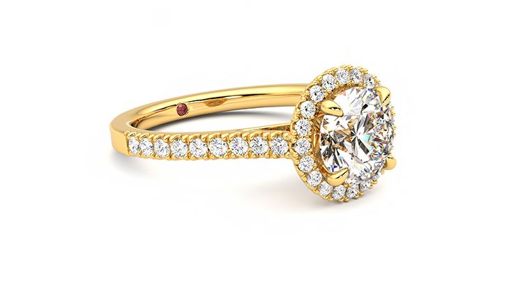Taylor & Hart Allure Round Engagement Ring 360 degree image 6