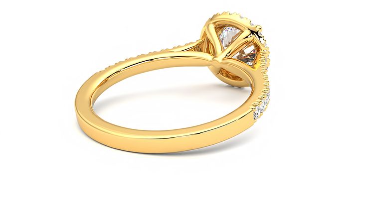 Taylor & Hart Allure Round Engagement Ring 360 degree image 13