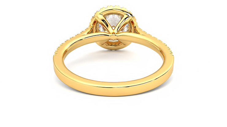 Delainey Art Deco Halo Engagement Ring (setting only) - 18k Rose Gold |  Halo engagement ring sets, Engagement ring stores, Engagement ring settings  only
