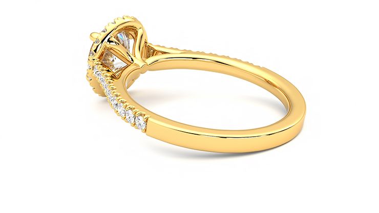 Taylor & Hart Allure Round Engagement Ring 360 degree image 18