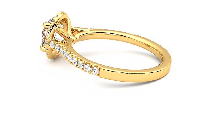 Taylor & Hart Allure Round Engagement Ring 360 degree image 19