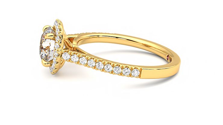 Taylor & Hart Allure Round Engagement Ring 360 degree image 21