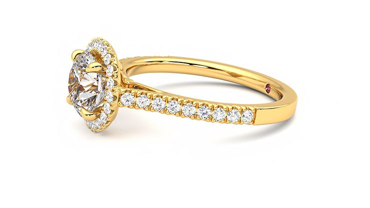 Taylor & Hart Allure Round Engagement Ring 360 degree image 22