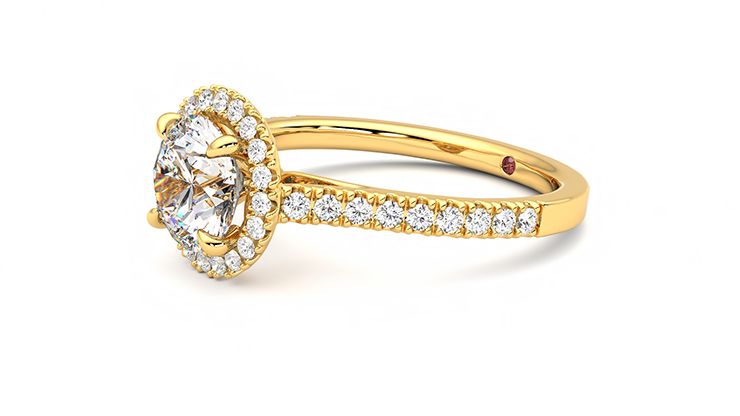 Taylor & Hart Allure Round Engagement Ring 360 degree image 23