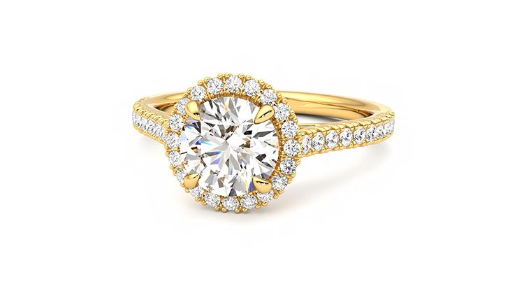 Taylor & Hart Allure Round Engagement Ring 360 degree image 27