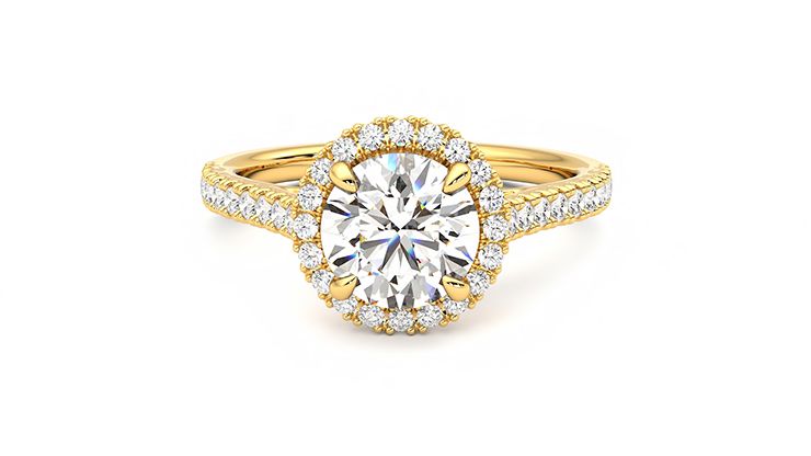 Taylor & Hart Allure Round Engagement Ring 360 degree image 29