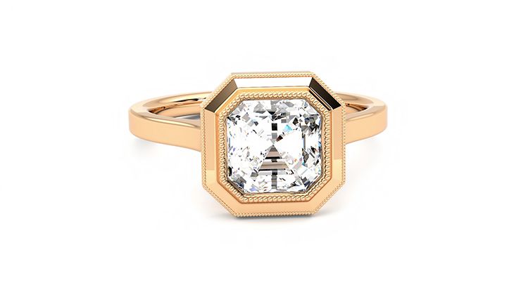 Taylor & Hart Arcadia Asscher Engagement Ring 360 degree image 1