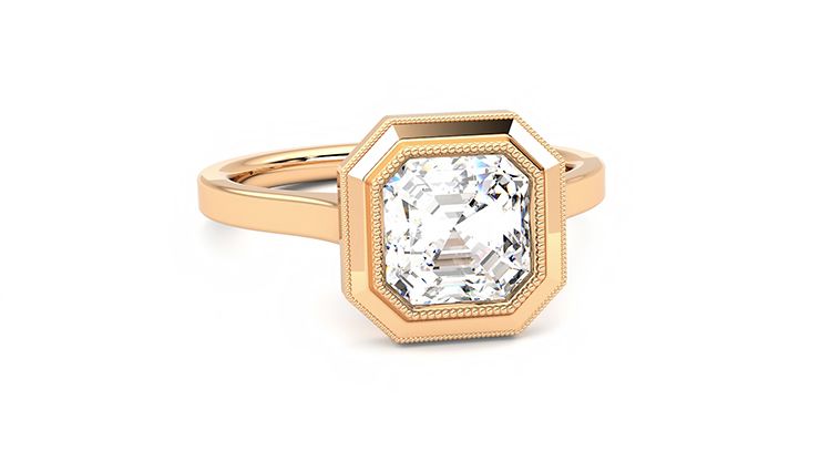 Taylor & Hart Arcadia Asscher Engagement Ring 360 degree image 2