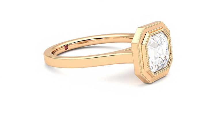 Taylor & Hart Arcadia Asscher Engagement Ring 360 degree image 6