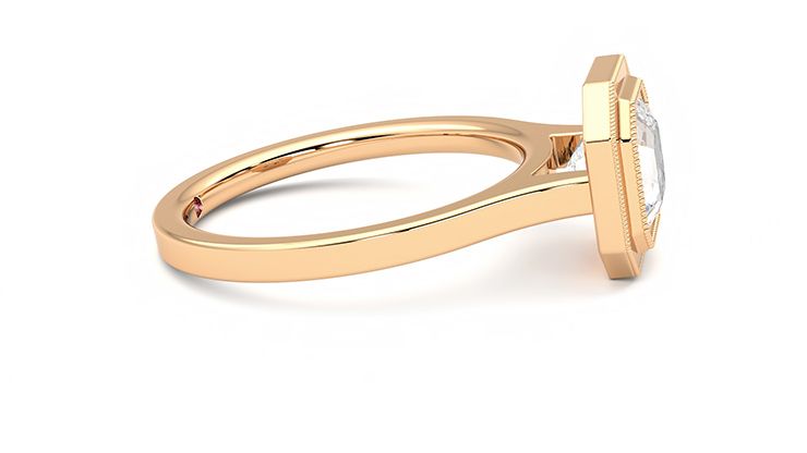 Taylor & Hart Arcadia Asscher Engagement Ring 360 degree image 8