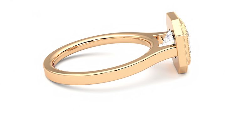 Taylor & Hart Arcadia Asscher Engagement Ring 360 degree image 9