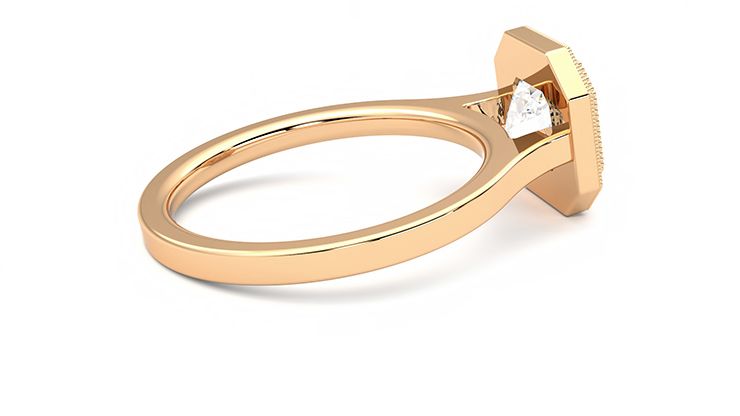 Taylor & Hart Arcadia Asscher Engagement Ring 360 degree image 10