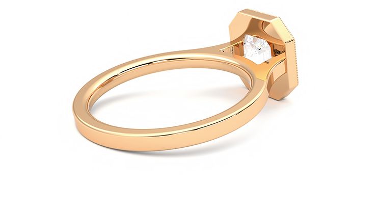 Taylor & Hart Arcadia Asscher Engagement Ring 360 degree image 11