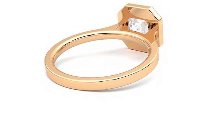 Taylor & Hart Arcadia Asscher Engagement Ring 360 degree image 12