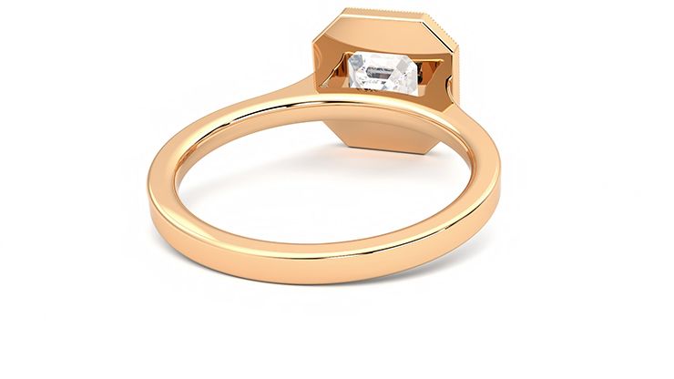 Taylor & Hart Arcadia Asscher Engagement Ring 360 degree image 13