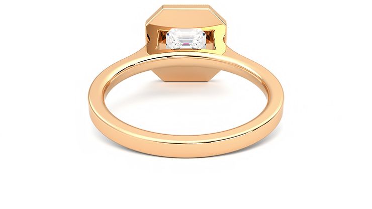 Taylor & Hart Arcadia Asscher Engagement Ring 360 degree image 14