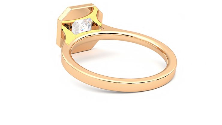 Taylor & Hart Arcadia Asscher Engagement Ring 360 degree image 16